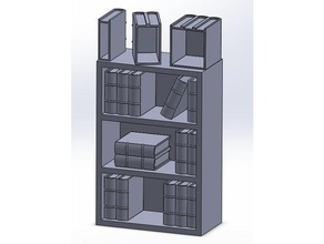 simple pocket books bookshelf - detailed games book dnd dungeon 3d print model - Mito3D