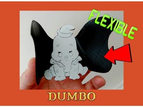 dumbo, dibujo 3d, flexible art 3dlito fresco dibujo3d dibujos animados dumbo elefant el elefante filamento alivio aliviar de walt disney 3d print model - Mito3D