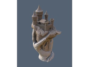 morada de la mano las estructuras edificios edificio castillo fantasía estructura tablero mesa torre 3d print model - Mito3D