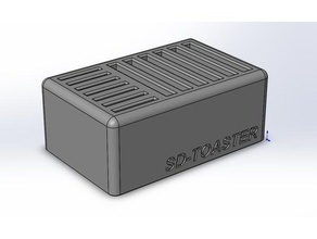 simple sd microsd organizador - sd-tostadora organización 3d print model - Mito3D