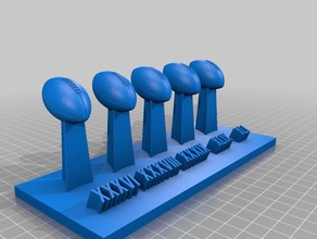 patriots super bowl trophées sculptures 3d print model - Mito3D