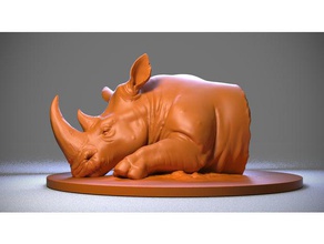 rhino animali 3dmodel animale art modello wild 3d print model - Mito3D