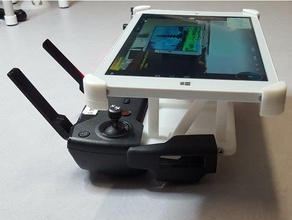 personalizable remix dji controlador de la tableta adaptador plegable r c vehículos chispa 3d print model - Mito3D
