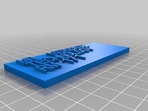 my customized custom name plate 3d print model - Mito3D