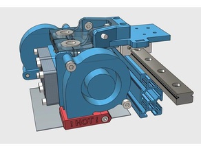 modular x-carriage - next level mgn12 linear guide x-axis 3d printer parts hotend prusa i3 rework tevo tarantula 3d print model - Mito3D
