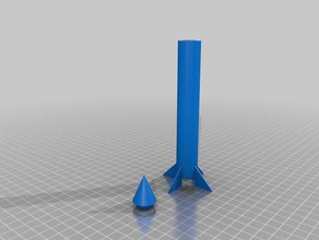 modelo de cohete 2 La impresión en 3d 3d print model - Mito3D