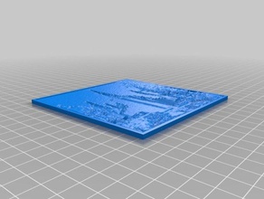 portland lds Tapınağı lithopane 2d sanat özelleştirilmiş 3d print model - Mito3D