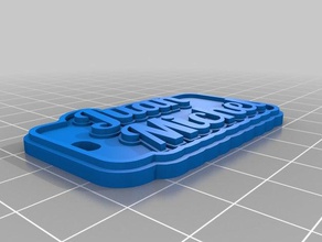 juan michel etiketi Anahtarlık özelleştirilmiş 3d print model - Mito3D