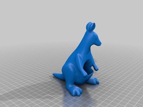 kangaroo pouched baby animals cute pouch toy 3d print model - Mito3D