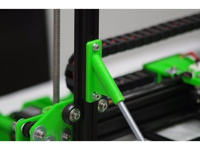 minimalistic diagonal support solution tevo tarantula 3d printer parts frame stiffener 3d print model - Mito3D