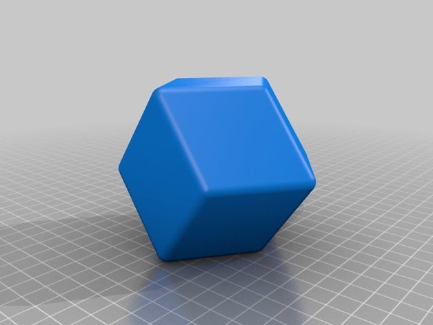 my customized rhombic dice 3D print model - Mito3D