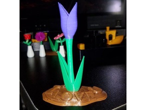 tulip fijo fdm las esculturas de la flor flores jardín te amo amor tulipán 3d print model - Mito3D
