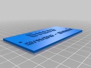 bruce plaque accessories customized 3d print model - Mito3D