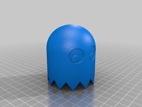 stensethjeremy's pacman ghost - remix video games color easy eyes 3d print model - Mito3D