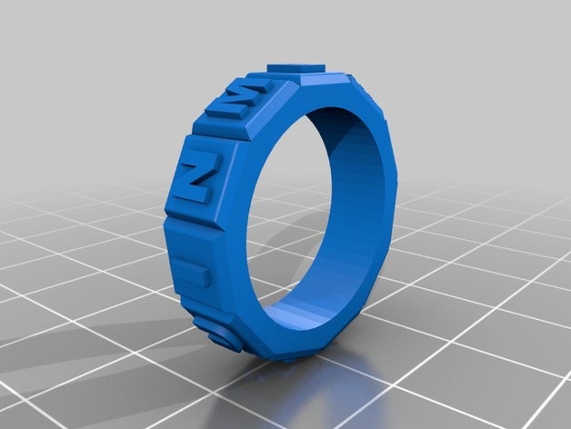 memoria u anello accessori biondo bionda frank ocean gioielli lutto 3D print model - Mito3D