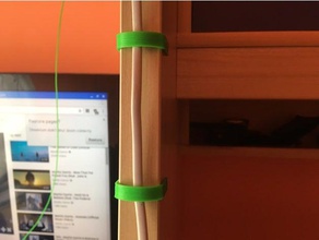el cable de los titulares la pared organización curvado organizadores tornillo 3d print model - Mito3D