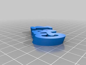 iamburny s v2 text - gabi-keyring keyfob Schlüsselanhänger kundengebundene 3d print model - Mito3D