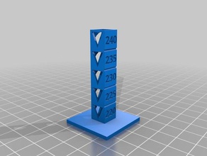 ninjaflex temp calibration tower 3d printing tests customized 3d print model - Mito3D