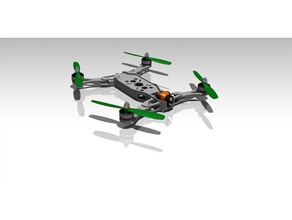 fpv-quadcopter 280 armação dobrável v08 r c veículos drone fpv quadcopter quadro 3d print model - Mito3D