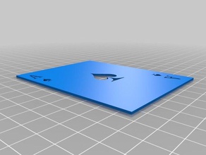 cartas de jogar A impressão 3d cartões poker 3d print model - Mito3D