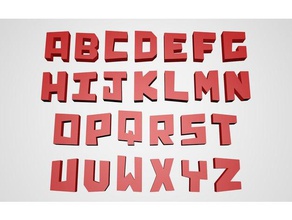 alphabet 2d-Kunst 3d print model - Mito3D