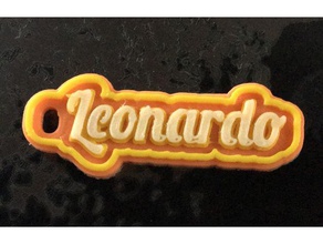 leonardo keychains customized keichain 3d print model - Mito3D