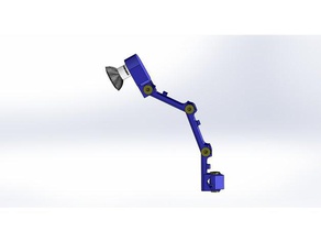 duvara monte tüp ışık led lamba makine araçları eklemli tutucu torna 3d print model - Mito3D