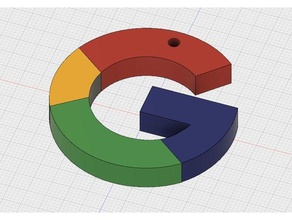 google-logo Schlüsselanhänger 3d-drucken google keychain logo 3d print model - Mito3D