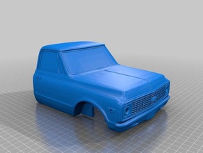 72 chevy c10 kamyon vücut r c araçlar rc Kaya paletli rock sürünüyor 3d print model - Mito3D