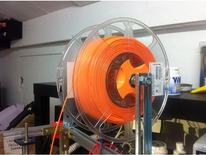 thru hole parametric universal spool holder 3d printer parts filament 3d print model - Mito3D