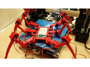 3 dof hexapod 18 sg90s servos in der Robotik 9g servo arduino mega 2560 hexapoduino Gelenk Beine mount pla Roboter schraubenloses sg90 zu Fuß walking robot 3d print model - Mito3D