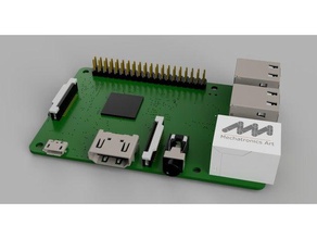 raspberry pi 3 step file remix stripped down connectors models case 3d print model - Mito3D