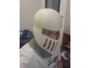 fechado capacete de cavaleiro traje larp 3d print model - Mito3D
