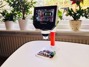einfache elektrische Mikroskop stand - Elektronik jig mount 3d print model - Mito3D