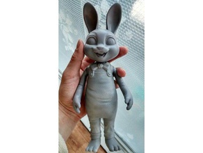 crazy rabbit art judy hopps robbie zootopia 3d print model - Mito3D