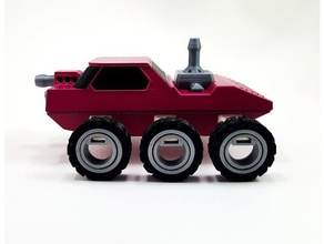 ay devriyesi - 6 tekerlek rover araç 80 atari irem lunar moonpatrol retro oyun tank video oyunları williams 3d print model - Mito3D