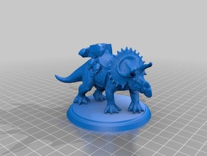triceratops donjons dragons jouets & accessoires de jeux 3d print model - Mito3D