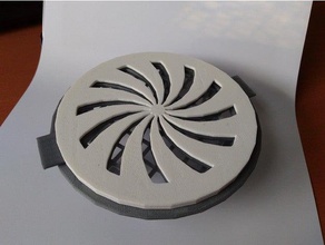 regolabile griglia di ventilazione 10cm tubo bagno 3d print model - Mito3D