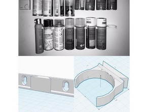 modulare per montaggio a parete sistema di lattine organizzazione titolare mensola bomboletta spray vernice 3d print model - Mito3D