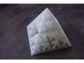 spiral vase sierpinski pyramid openscad math art 3d fractal recursive 3d print model - Mito3D