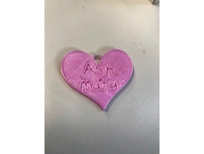 ash mary's heart keychains 3d print model - Mito3D