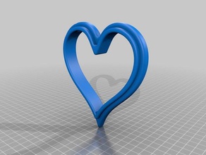 heart art pendant 3d print model - Mito3D