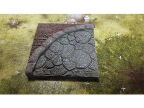 threednd road trottoir des coins modules de jeux le mdn tuiles donjons dragons forge nains miniature openforge pathfinder station wargame wargaming warhammer 3d print model - Mito3D