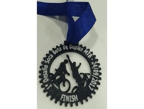 finisher medal mountain bike competition 3d print model - Mito3D