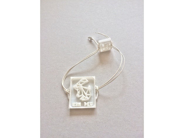 esn deu logotipo da pulseira pulseiras a arte moda estilo 3D print model - Mito3D