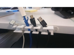 cable catcher computer management 3d print model - Mito3D
