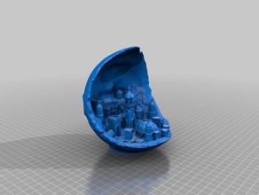 hollow moon tower lighting 3d printing 3d print model - Mito3D