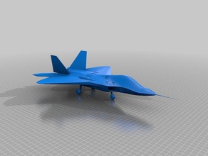 f22 raptor modelo a escala de la ingeniería La impresión en 3d barra aviación general solidworks juguete los juguetes tutorial 3d print model - Mito3D