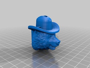 orso cappello tallone La stampa 3d cordone cowboy da hat 3d print model - Mito3D