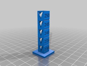 temp tower 230 - 250 3d printing tests customized 3d print model - Mito3D